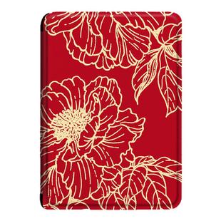 imobile牡丹花电子书保护套简约适用汉王clear6阅读器pro红色plus6寸新款电纸书clear7/Turbo磁吸支架款7寸壳