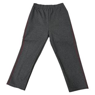 定制中小学生校服裤子加绒深灰色红色一条线春秋夏冬纯棉休闲长裤