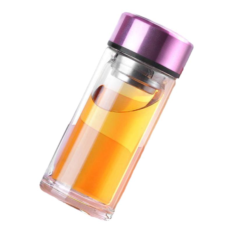 小容量双层玻璃杯水晶透明茶杯