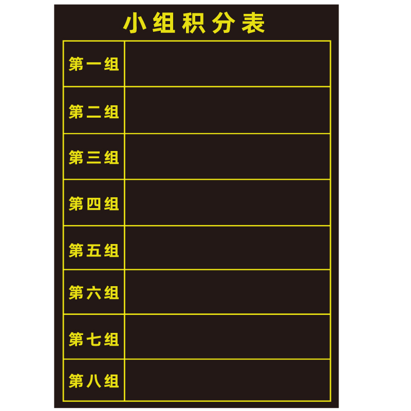 磁性小组积分表黑板贴磁吸磁力贴班级管理合作比赛竞赛评比栏定制