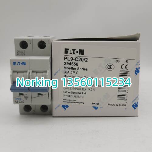 议价EATON伊顿穆勒 6KA微型断路器PL9-C20/2开关原装2P 20A 全新