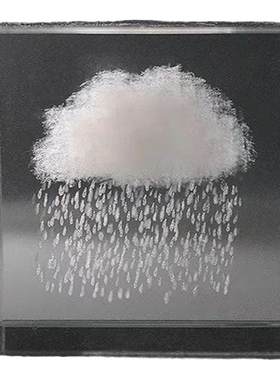 无聊了看看下雨的云云朵水晶摆件