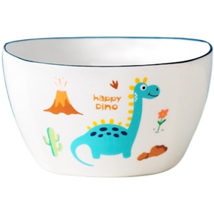 卡通陶瓷米饭碗可爱吃饭碗套装创意早餐方碗网红儿童碗家用超萌碗