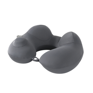 按压式充气u型枕旅行便携护颈枕头飞机睡觉神器脖子u形枕冰丝颈枕