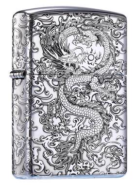 ZIPPO正品925纯银祥云龙专柜