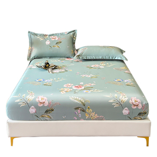 高端全棉床笠单件180x200x220cm印花纯棉床罩10/15高床垫20/26厚