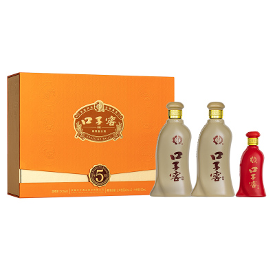 口子窖5年型白酒礼盒50度550mL*2