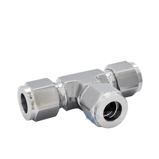 316L不锈钢模锻体卡套三通 研磨美制UNF螺纹细牙异径变径三通接头