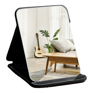 折叠小镜子化妆镜便携学生宿舍男士专用台式桌面可立梳妆大号家用