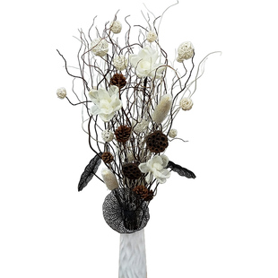 干花叶脉花曲柳天然树枝装饰客厅落地玄关隔断橱窗干枝装饰花包邮