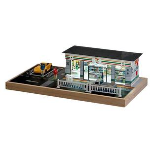 收藏家1:64罗森711便利店模型微缩场景diy沙盘装饰小摆件城市造景