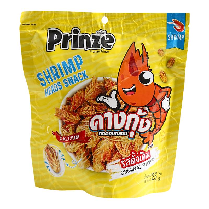 泰国进口Prinze虾头酥脆原味咸蛋黄冬阴功儿童高零食钙下酒菜宵夜
