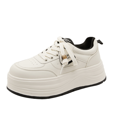 真皮小白鞋加绒轻便厚底休闲板鞋