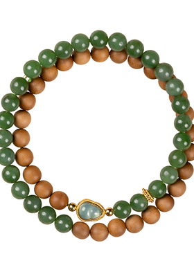 稀缺老料老山檀手串男女盘玩印度老料收藏级手链檀香木质佛珠文玩