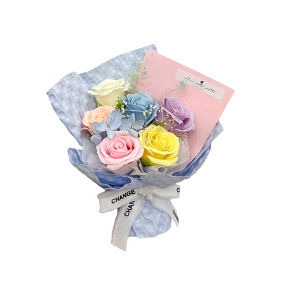 永生花玫瑰迷你小花束仿真花
