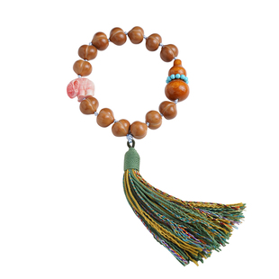 屁桃猴头手串原皮光面爱心精工雕刻原籽核桃配饰葫芦文玩佛珠手持