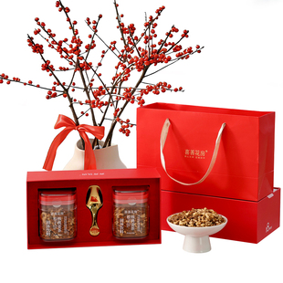 喜善花房松子核桃姜茶新年礼物红糖坚果月子汤特产冲饮养生姜糖茶
