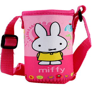 米菲/迪士尼儿童保温杯杯套带背带提绳水杯保护套通用吸管杯套子