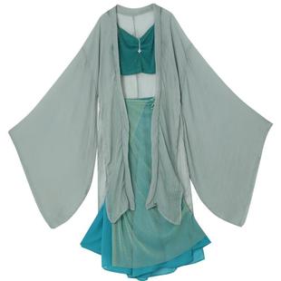 小橙子同款青蛇白蛇舞蹈演出服表演练功装古典舞台抖音汉服仙女衫