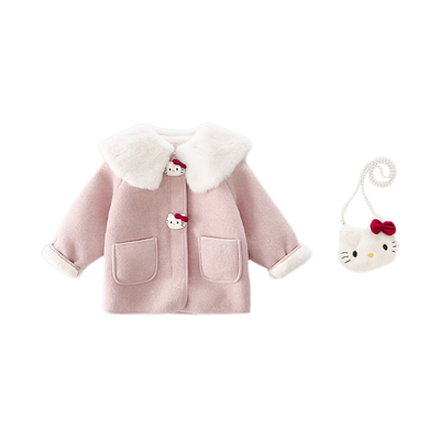 超好看女童外套冬季加绒加厚毛呢