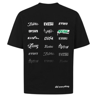 EVISU福神 男士多重商标短袖T恤2ESHTM5TS1206XXCT