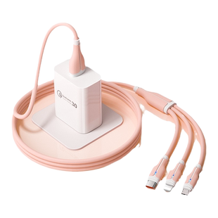 能适充电器三合一数据线充电头一拖三多功能多头车载三头充电线快充套装USB适用苹果安卓手机通用typec线插头