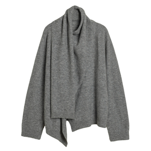 322WORKHOUSE羊毛围巾领针织衫女2025新款秋季慵懒高级感毛衣B157