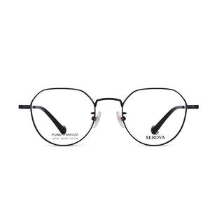 施洛华超轻金属框高度近视眼镜框纯钛宽边显薄眼镜架配度数SP722