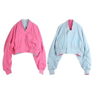 王路晴同款LALABOBO春复古宽松双面穿夹克大码外套女|LBDA-WSJW24