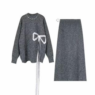 孕妇秋装2025新款上衣套装孕期时尚洋气减龄宽松毛衣秋冬款两件套