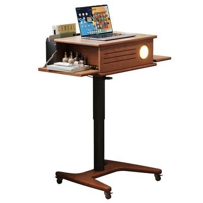 可升降移动梳妆台卧室桌收纳一体