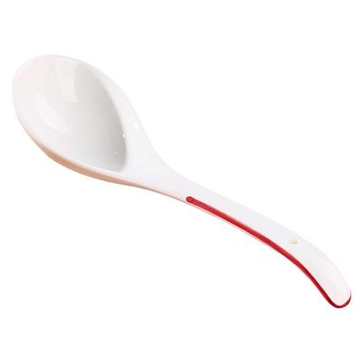 优尊陶瓷大小汤勺釉下彩红色喜庆