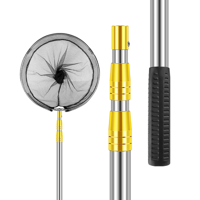 不锈钢抄网全套捞鱼网兜折叠伸缩