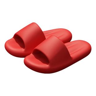 利达妮拖鞋女夏红色2026新款室内家居静音防滑防臭踩屎感拖鞋男夏