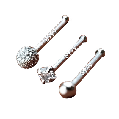 99足银耳骨钉女纯银2025年新款潮耳钉耳环耳饰隐形养耳棒防堵针