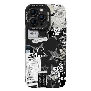 像素猫咪手机壳适用苹果17promax带挂绳iphone16pro潮牌15plus个性14小众13mini高级感12新款11套x/8/xr/xs/7