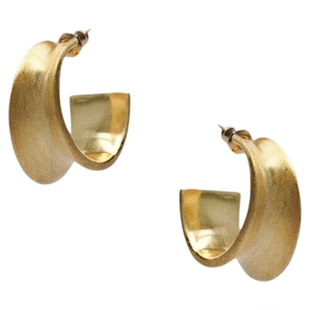 【张俪同款】剧院宽面原创高级耳饰女925银针C圈百搭