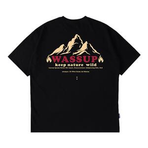 WASSUP HEODS潮牌短袖T恤男装夏季2024新款宽松休闲百搭情侣半袖