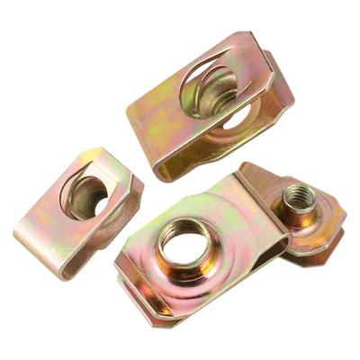 板簧螺母镀彩夹片4m6m8厘q312