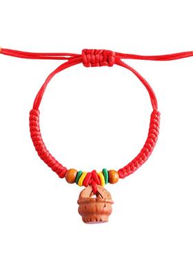 妃暄本命年宝宝女士核桃红绳手链