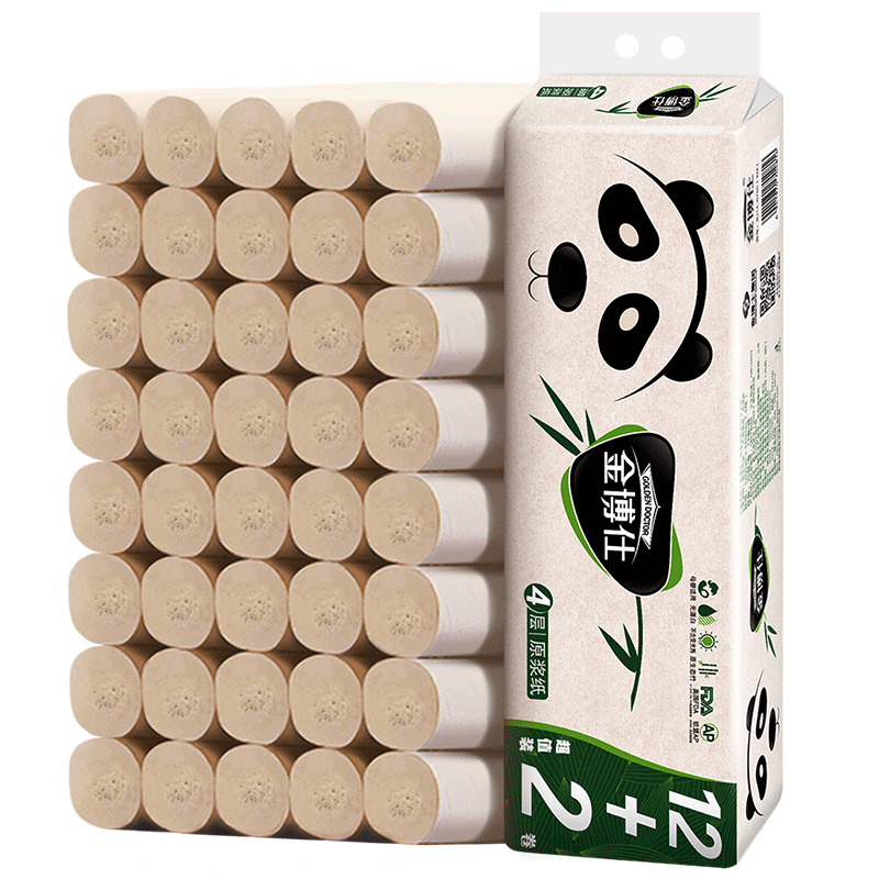 卫生纸家用实惠装厕纸竹浆纸巾整箱批发手纸卫生间卷纸无芯卷筒纸