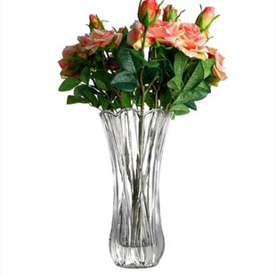 创意大号欧式透明玻璃花瓶富贵竹百合插花花器水培家居饰品包邮