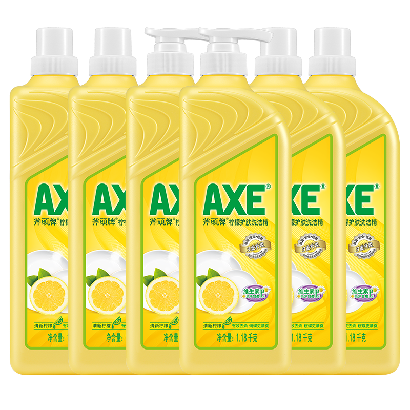 AXE斧头牌家用洗碗去油洗果蔬6瓶