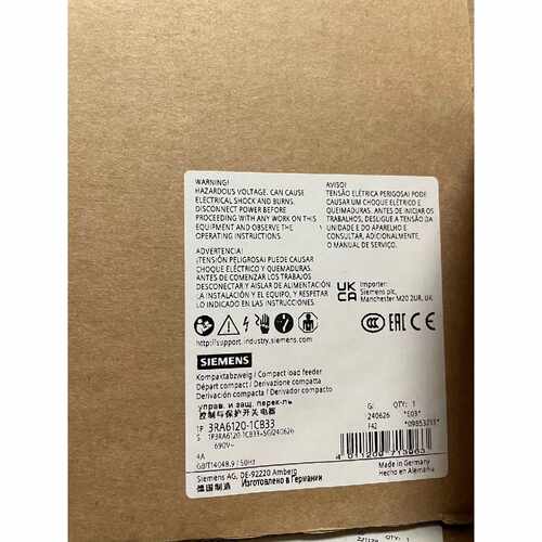 议价3RA61201CB33SIRIUS紧凑型负荷馈线适用