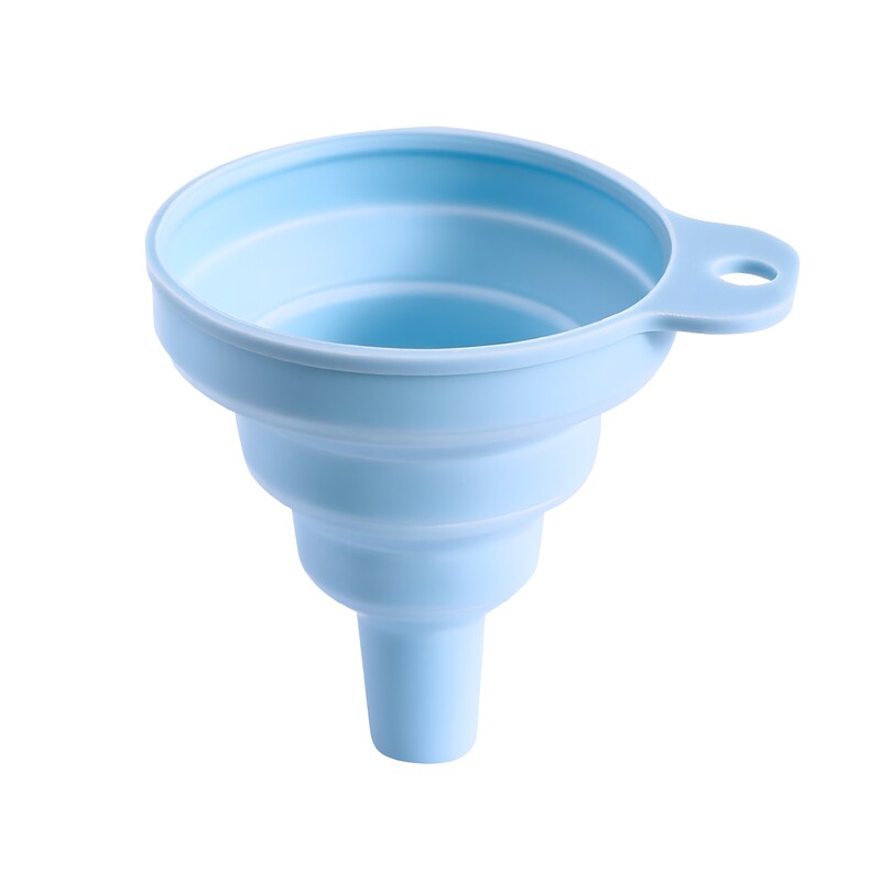 可伸缩折叠开水漏斗小号分液器家用油漏斗大口径硅胶加油倒油漏斗