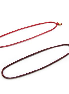 红绳手链牙签超细四面佛24k黄金