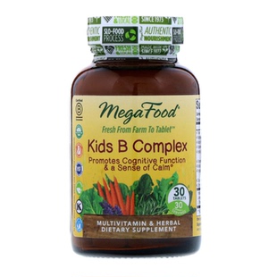 /MegaFood Kid's 儿童VB维生素B每天一粒B族vb Complex30粒/27.08