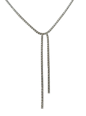 闪钻超显瘦长款耳环项链