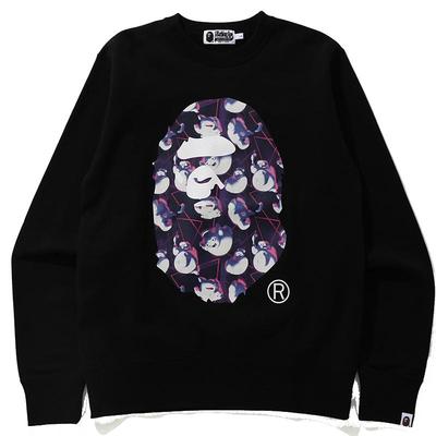 BAPE X GHOSTBUSTERS联名幽灵迷彩猿人印花圆领卫衣31904XG