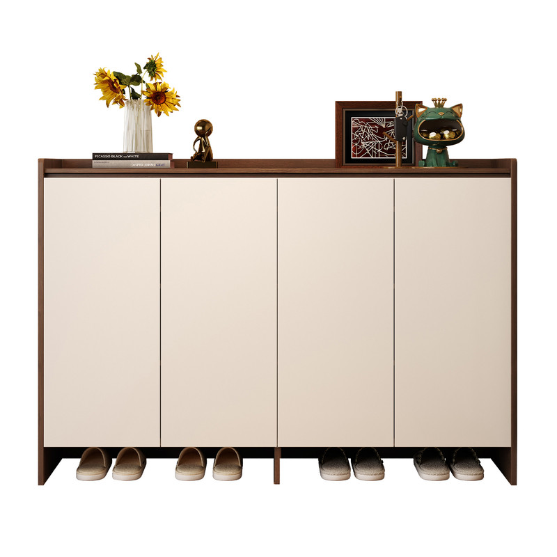 实木鞋柜家用门口入户鞋架玄关柜一体大容量收纳柜门外走廊生态板